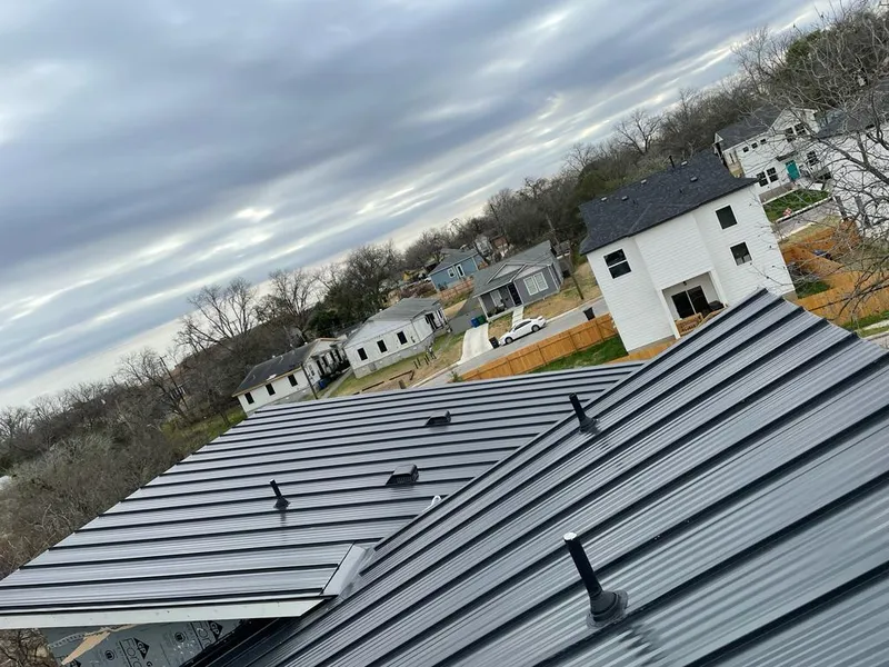 Standing seam metal roof panels with vents for Skylight Repair in Port Chester